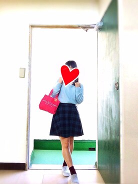 「アンゴラ」｜「アイテム（アクセサリー）」を使った、まぁここさん（レディース・152cm）の秋コーディネート