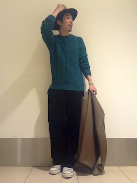 「umit benan（ウミットベナン）のアイテム」を使った、kudotakeruさん（メンズ・174cm）の冬コーディネート