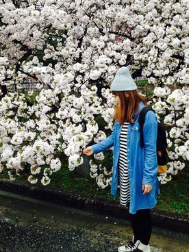 「コンバンース」｜「アイテム（ワンピース/ドレス）」を使った、k.shokoさん（レディース・155cm）の春コーディネート