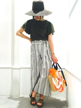 「BCSTOCK」｜「アイテム（アクセサリー）」を使った、kotoさん（レディース・162cm）の夏コーディネート