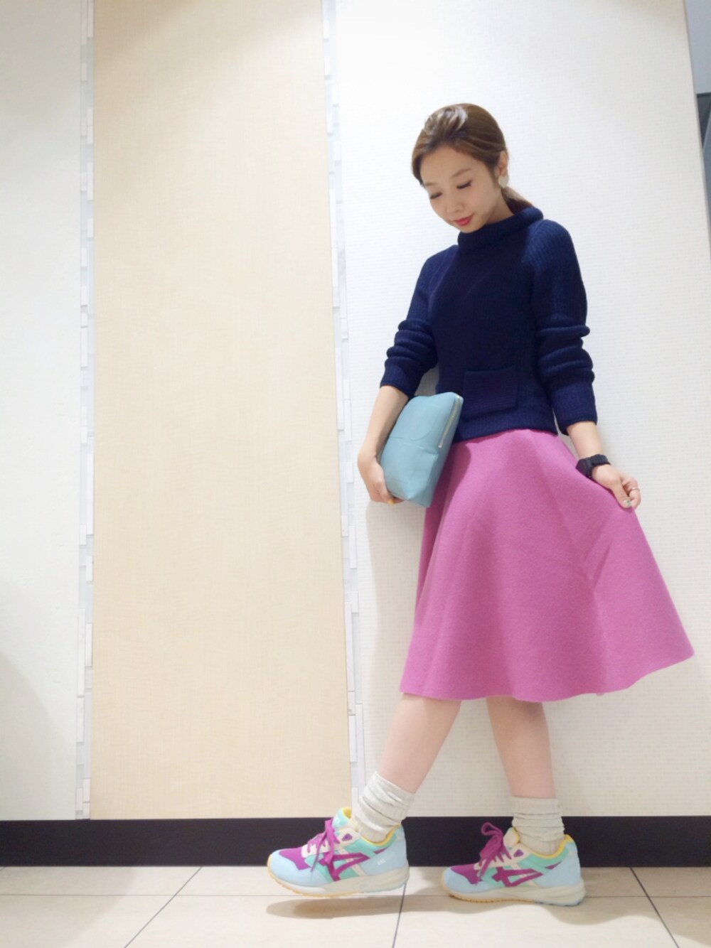yukiko yamazakiさんの「フレアニットスカート（LILY BROWN）」を使ったコーディネート