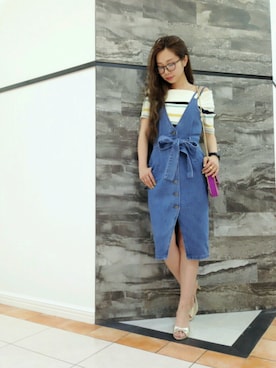 「アイテム（ワンピース）」を使った、yukiko yamazakiさん（レディース・162cm）の春コーディネート