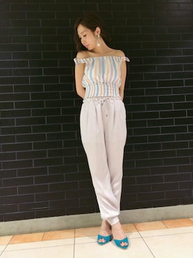 「LILY BROWN（リリーブラウン）のアイテム（その他トップス）」を使った、yukiko yamazakiさん（レディース・162cm）の春コーディネート