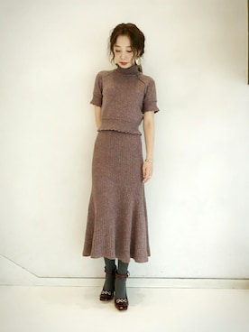 「アイテム（ローファー）」を使った、yukiko yamazakiさん（レディース・162cm）の秋コーディネート