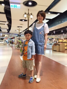 「LOVFEE（ラッフィ）のアイテム（オールインワン・サロペット）」を使った、Alysaさん（レディース・157cm）の夏コーディネート