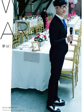 「アイテム（その他シューズ）」を使った、Ray Chenさん（メンズ・174cm・100代）の秋コーディネート