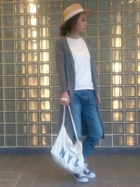 「biotope（ビオトープ）のアイテム」を使った、akaneさん（レディース・158cm）の春コーディネート