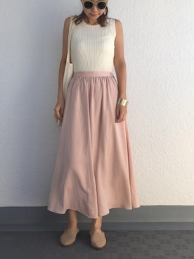 「アメリカンラグシー」｜「アイテム（スカート）」を使った、akaneさん（レディース・158cm）の夏コーディネート