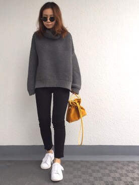 「CLARE VIVIER（クレアヴィヴィエ）のアイテム」を使った、akaneさん（レディース・158cm）の秋コーディネート