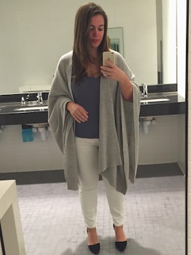 「cashmere」｜「アイテム（ジャケット/アウター）」を使った、Lizzyさん（レディース・160cm）の春コーディネート