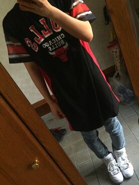 「SPINNS(スピンズ)のアイテム(シャツワンピース)」を使った、マッシュさん(レディース・163cm)の夏コーディネート