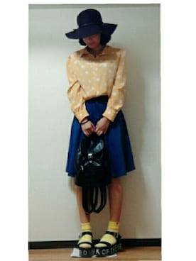 「yellow」｜鈴木朝実さん（レディース・169cm）の秋コーディネート