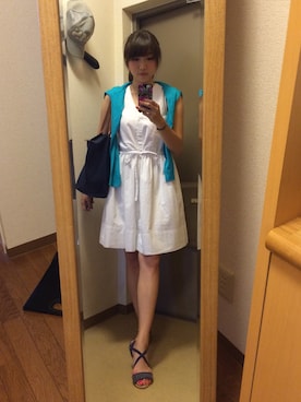 「ブルー x ホワイト」｜ゆりさん（レディース・160cm）の夏コーディネート