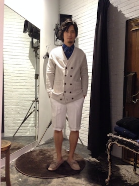 「HALB（ハルプ）のアイテム（トップス）」を使った、hiroaki-iwahoriさん（メンズ・173cm）の春コーディネート