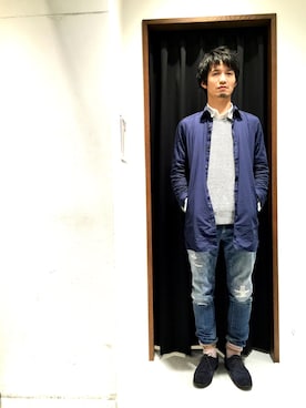 「TETE HOMME（テットオム）のアイテム（シューズ）」を使った、hiroaki-iwahoriさん（メンズ・173cm）の春コーディネート