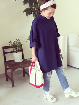 「SLOBE IENA（スローブイエナ）のアイテム（ソックス/靴下）」を使った、mizさん（レディース・148cm）の春コーディネート