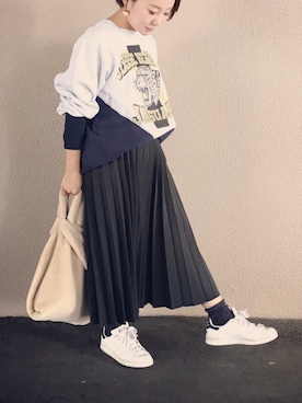 「アイテム（ピアス（両耳用））」を使った、mizさん（レディース・148cm・30代）の秋コーディネート