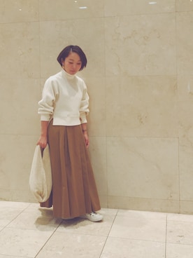 「アイテム（ピアス（両耳用））」を使った、mizさん（レディース・148cm・30代）の秋コーディネート