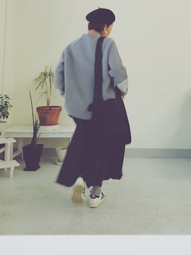 「ベレー帽推奨委員会」｜「アイテム（腕時計）」を使った、mizさん（レディース・148cm）の秋コーディネート