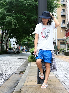 「チチカカ」｜KIMI氏さん（メンズ・173cm）の夏コーディネート