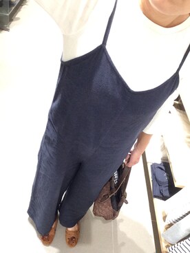 「LBC（エルビーシー）のアイテム（オールインワン・サロペット）」を使った、stkさん（レディース・159cm）の秋コーディネート