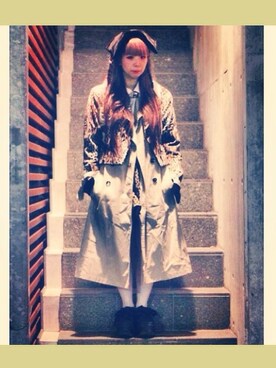 「BellyButton（ベリーボタン）のtokyobopper / リボン（その他シューズ、ブラック系）」を使った、riさん（レディース・152cm）の春コーディネート