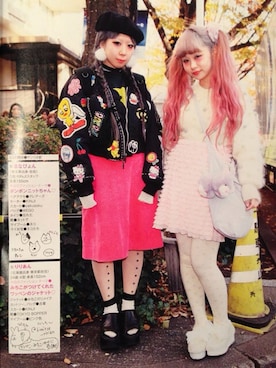 「UNBILICAL（エンブレム）のtokyobopper / 大仏シューズ（サンダル、ブラック系）」を使った、riさん（レディース・152cm）の春コーディネート