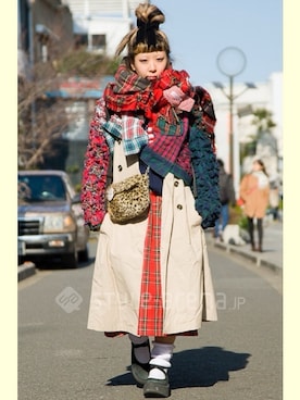 「BellyButton（ベリーボタン）のtokyobopper / バレリーナ（その他シューズ、ブラック系）」を使った、riさん（レディース・152cm）の春コーディネート