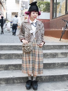 「BellyButton（ベリーボタン）のtokyobopper / リボン（その他シューズ、ブラック系）」を使った、riさん（レディース・152cm）の春コーディネート