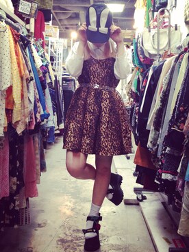 「BERNSTOCK SPEIRS（バーンストックスピアーズ）のBERNSTOCK SPEIRS キャップ（キャップ、ブラック系）」を使った、riさん（レディース・152cm）の春コーディネート