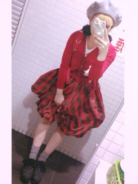 「BellyButton（ベリーボタン）のtokyobopper / リボン（その他シューズ、ブラック系）」を使った、riさん（レディース・152cm）の秋コーディネート