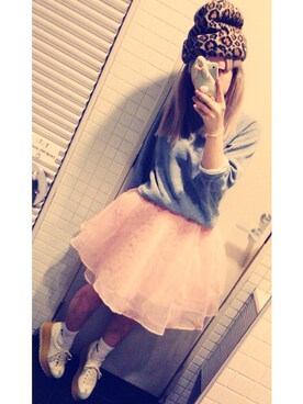 「durbuy（デュルブイ）のNEW GERMAN TRAINER（その他シューズ、ホワイト系）」を使った、riさん（レディース・152cm）の秋コーディネート