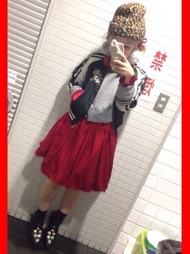 「UNBILICAL（エンブレム）のアイテム（ドレスシューズ、ブラック系）」を使った、riさん（レディース・152cm）の秋コーディネート