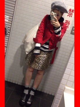 「UNBILICAL（エンブレム）のtokyobopper / 大仏シューズ（サンダル、ブラック系）」を使った、riさん（レディース・152cm）の秋コーディネート