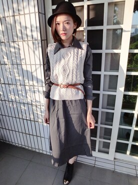 「アイテム（シャツワンピース）」を使った、ivy さん（レディース・173cm・20代）の秋コーディネート