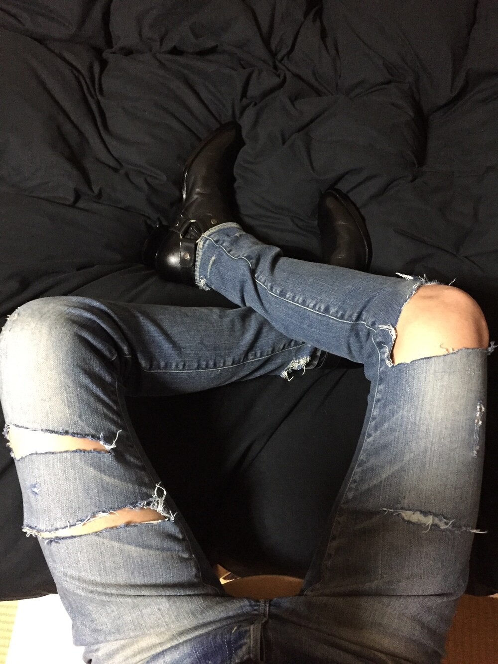 「slp、hys」｜「SAINT LAURENT PARISのアイテム（ブーツ、ブラック系）」を使った、Mr.Sさん（メンズ・175cm）の秋コーディネートの1枚目の写真