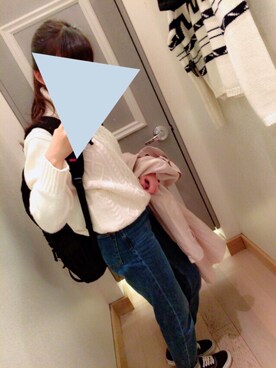 「CECIL McBEE（セシルマクビー）のアイテム（トレンチコート）」を使った、niniさん（レディース・158cm）の冬コーディネート