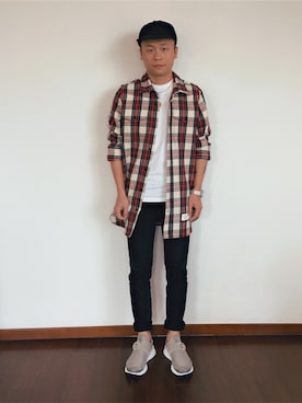 「BLK DNM（ブラックデニム）のアイテム（パンツ）」を使った、sixfeetさん（メンズ・165cm）の春コーディネート
