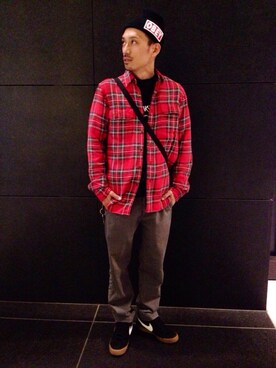 「blazer」｜「アイテム（スウェット）」を使った、kramzgさん（メンズ・170cm）の秋コーディネート