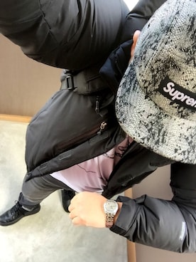 「スネーク柄」｜「アイテム（その他）」を使った、NurseManさん（メンズ・175cm）の冬コーディネート