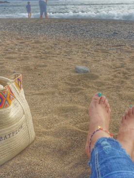 「Handmade（ハンドメイド）のアイテム（アンクレット）」を使った、roteoさん（レディース・157cm）の夏コーディネート