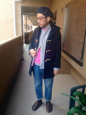 「SAINT JAMES（セントジェームス）のアイテム」を使った、H.KINOSHITAさん（メンズ・171cm）の冬コーディネート