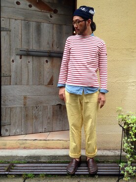 「NATIC（ナティック）のアイテム」を使った、H.KINOSHITAさん（メンズ・171cm）の春コーディネート