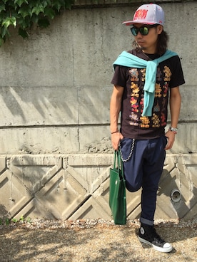 「H&M（エイチ・アンド・エム）のアイテム（カーディガン/ボレロ）」を使った、KSKさん（メンズ・164cm）の秋コーディネート
