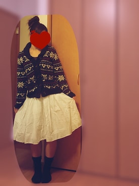 「カウチン」｜リンゴさん（レディース・161cm）の冬コーディネート