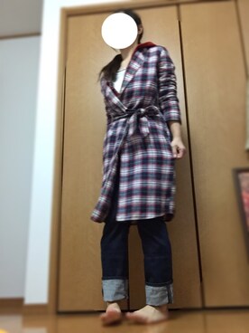「SEVENDAYS=SUNDAY（セブンデイズサンデイ）のアイテム（ピーコート）」を使った、リンゴさん（レディース・161cm）の冬コーディネート