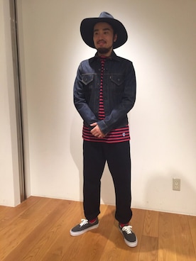 「Scye（サイ）のアイテム（デニムジャケット）」を使った、haraさん（メンズ・171cm）の秋コーディネート