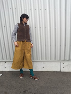 「ドミンゴ」｜「アイテム（その他アウター）」を使った、やっちゃんさん（レディース・168cm）の冬コーディネート