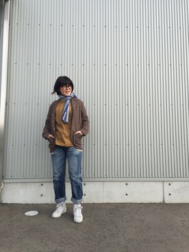 「pas de calais（パドカレ）のアイテム（ジャケット/アウター）」を使った、やっちゃんさん（レディース・168cm）の冬コーディネート