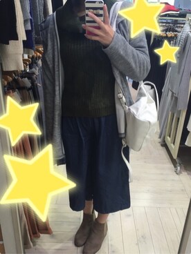 「OZOC（オゾック）のアイテム（ブーティ）」を使った、hanaさん（レディース・161cm）の秋コーディネート